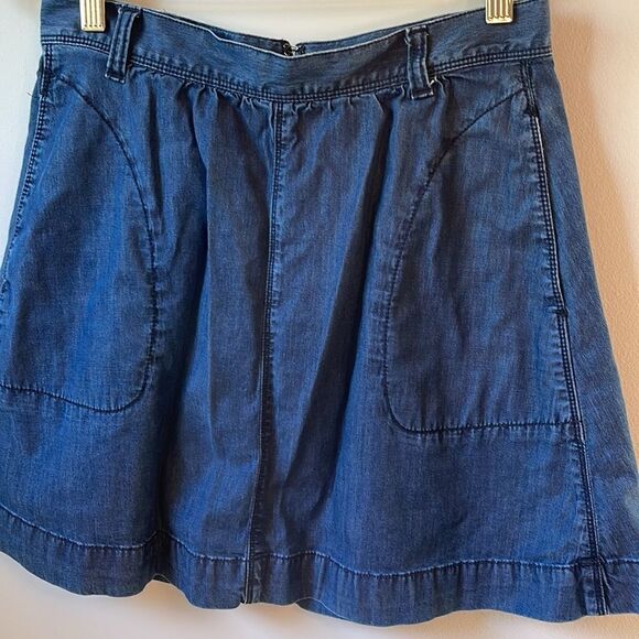 Gap Denim Skirt 27/4 Pleated‎ - Picture 2 of 6